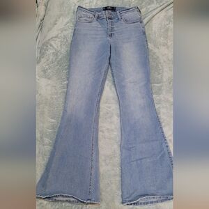 Hollister High Rise Flare Jeans 10 LONG